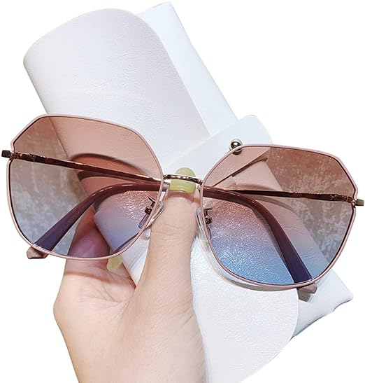 Lentes de sol mujer, Sebami Gafas De Sol de Moda de Metal anteojos de sol Gafas de protección UV Gafas de sol polarizadas perfecta para Conducción y Viajes.