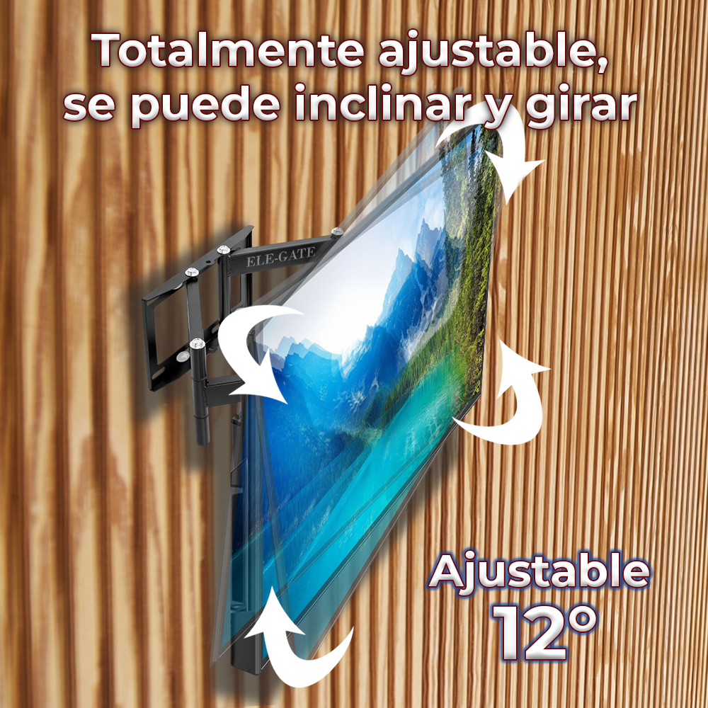 Soporte para TV Pantalla de 32 a 75 pulgadas brazo articulado Reforzado giratorio.