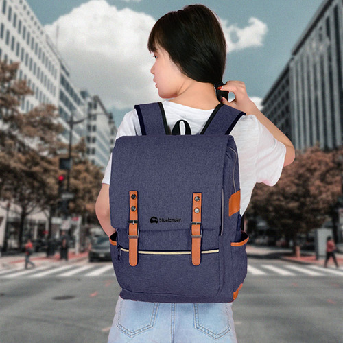 Mochila escolar Bluelander Vintage Mochila Vintage color azul 15L