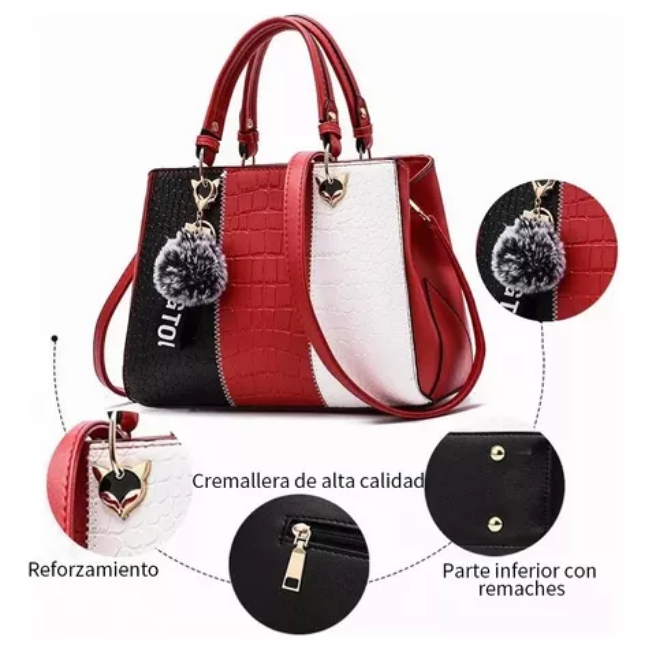 Bolsa Mujer Dama Elegante Hombro Oblicuo Portátil 3 En 1