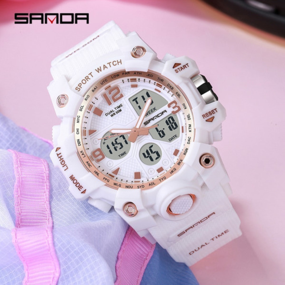 Reloj Para Mujer impermeable Blanco