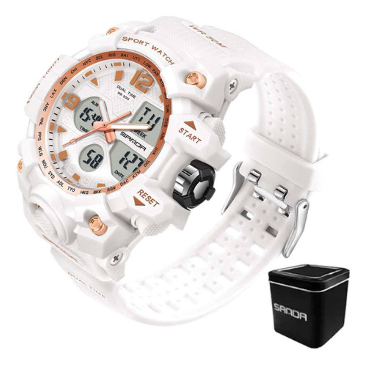 Reloj Para Mujer impermeable Blanco