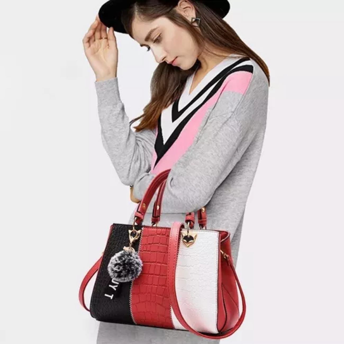 Bolsa Mujer Dama Elegante Hombro Oblicuo Portátil 3 En 1