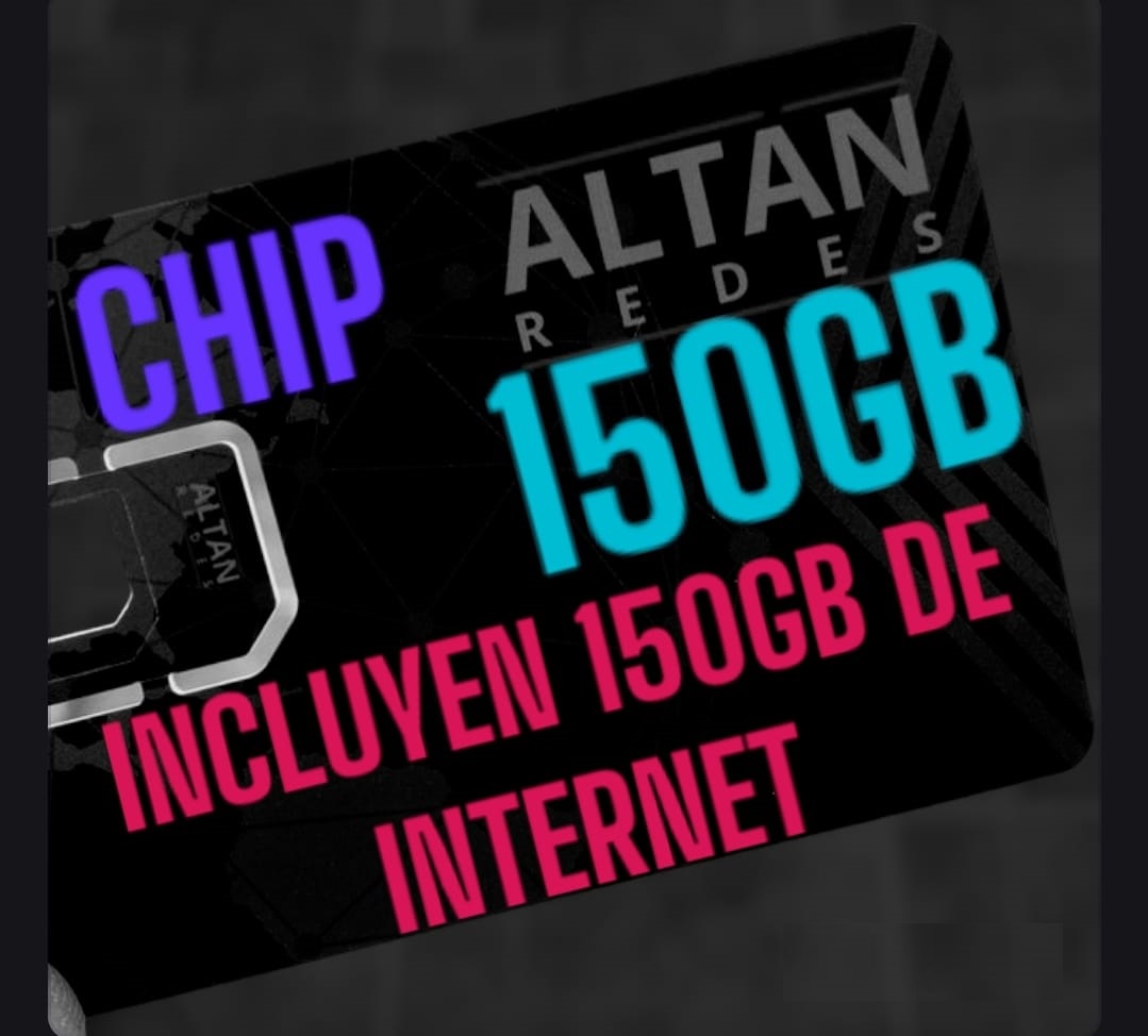 CHIP PARA MODEM O CELULAR 150GB INCLUIDOS