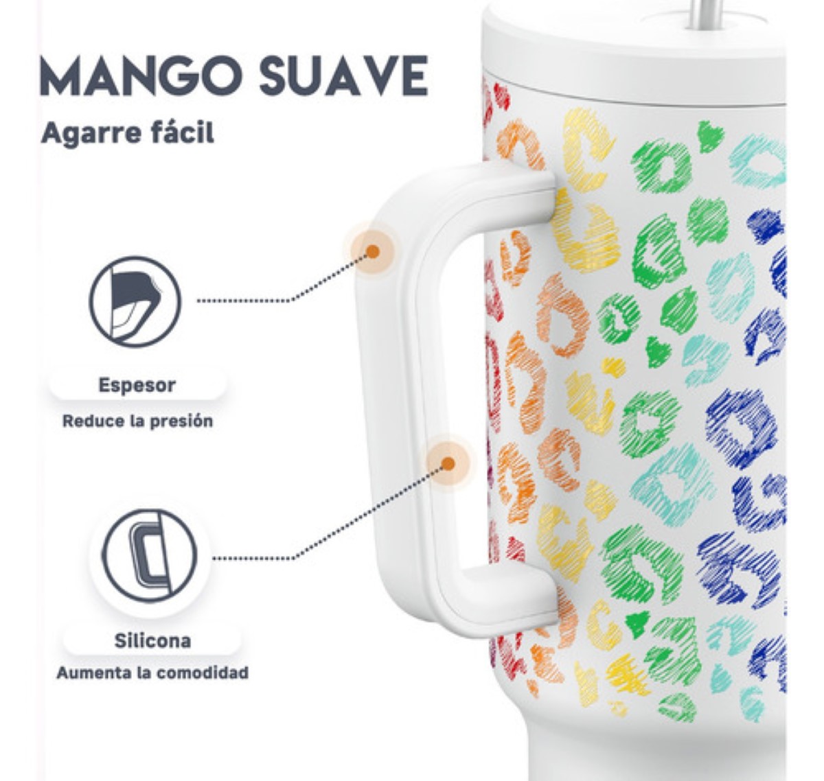 Vaso Térmico Acero Inoxidable Calor/frío Dos Picos 40oz Lanios de color