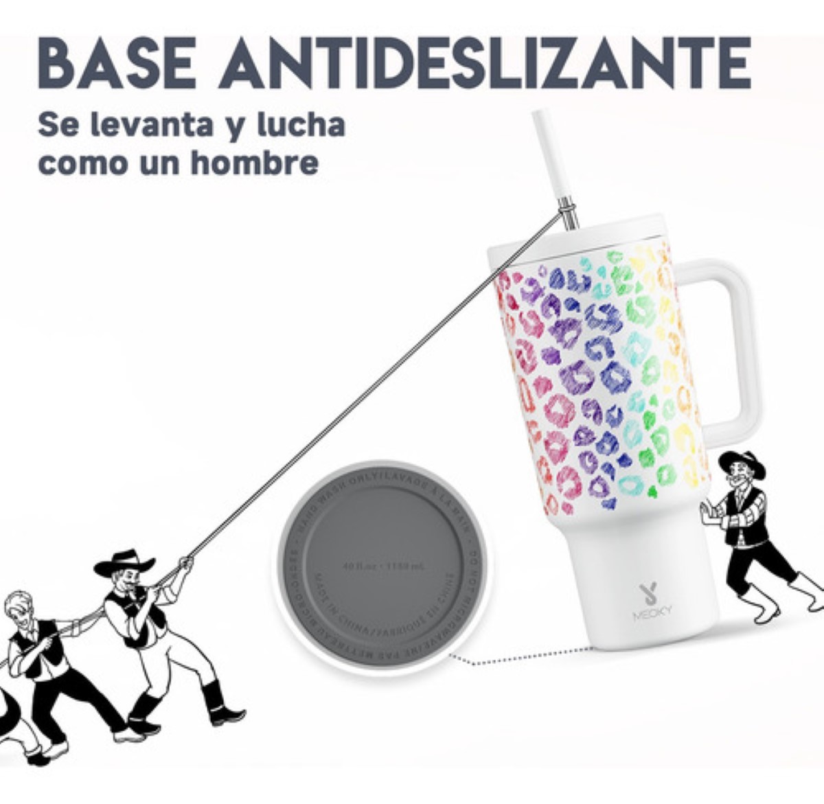 Vaso Térmico Acero Inoxidable Calor/frío Dos Picos 40oz Lanios de color