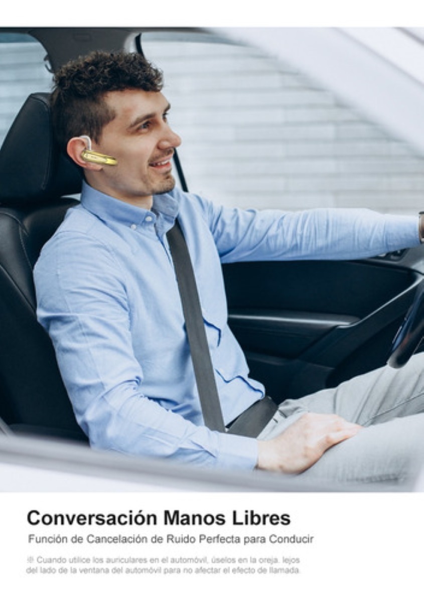 "Auriculares Monoaurales In-ear New Bee Auricular Inalámbrico Dorado "