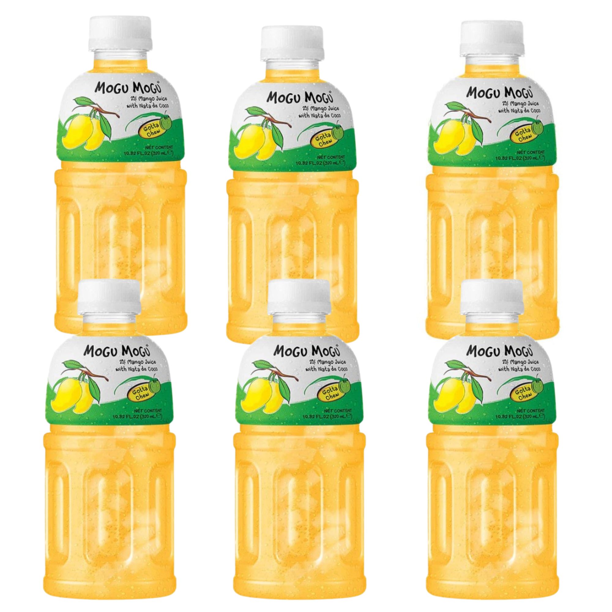 Bebida Japonesa Mogu Mogu Mango Con Nata De Coco 320ml 6pzs