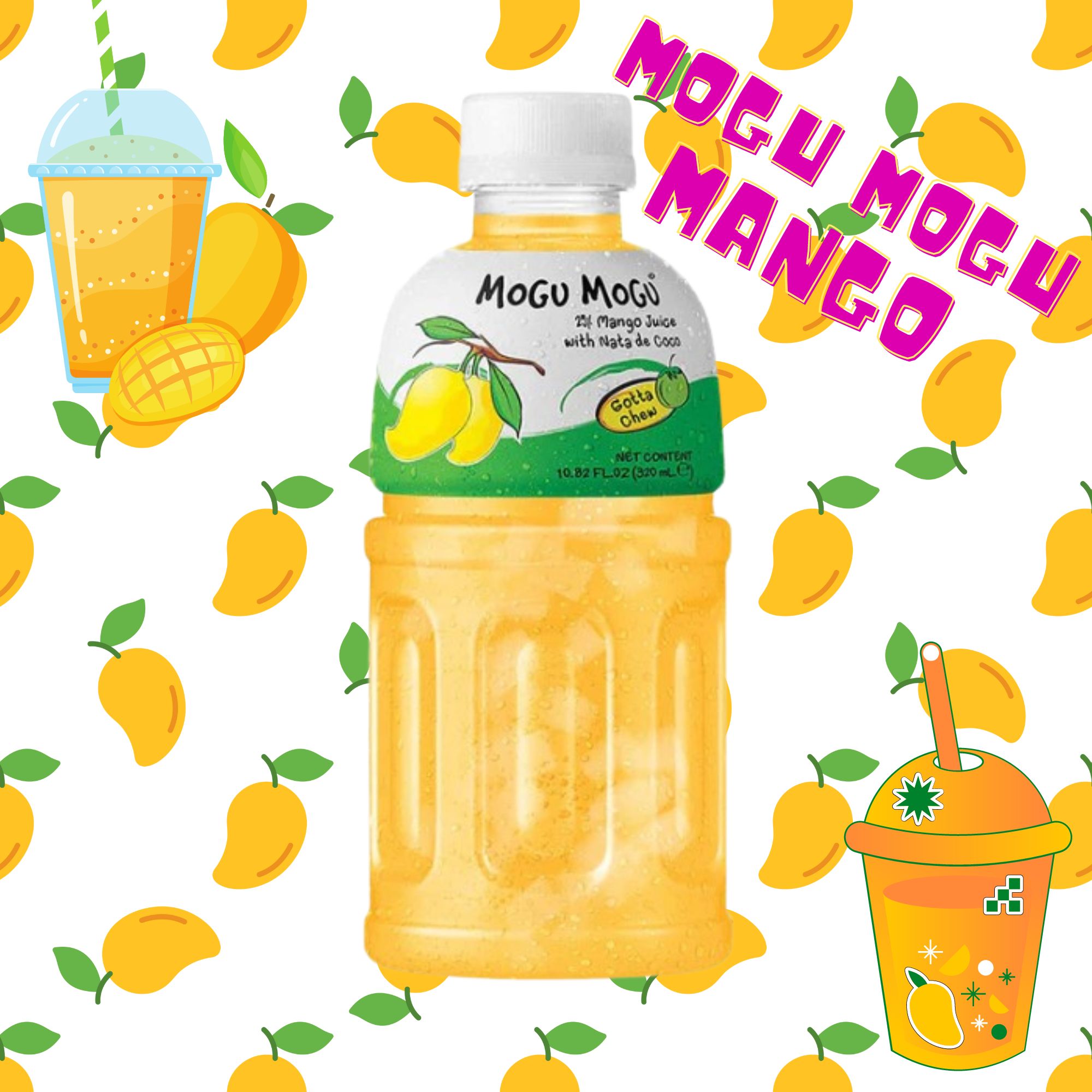 Bebida Japonesa Mogu Mogu Sabor Surtidos Con Nata De Coco 12 Piezas