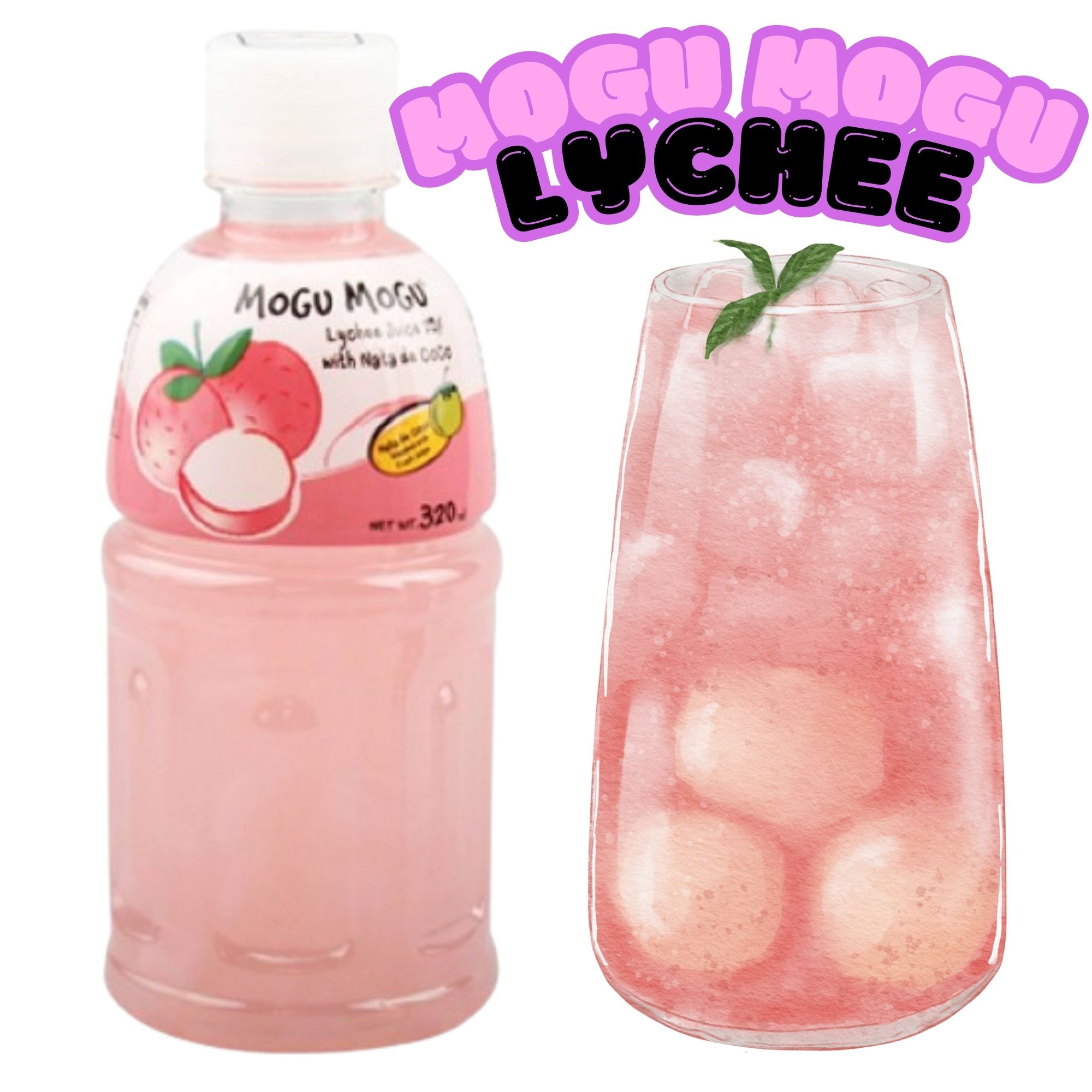 Bebida Japonesa Mogu Mogu Sabor Surtidos Con Nata De Coco 12 Piezas
