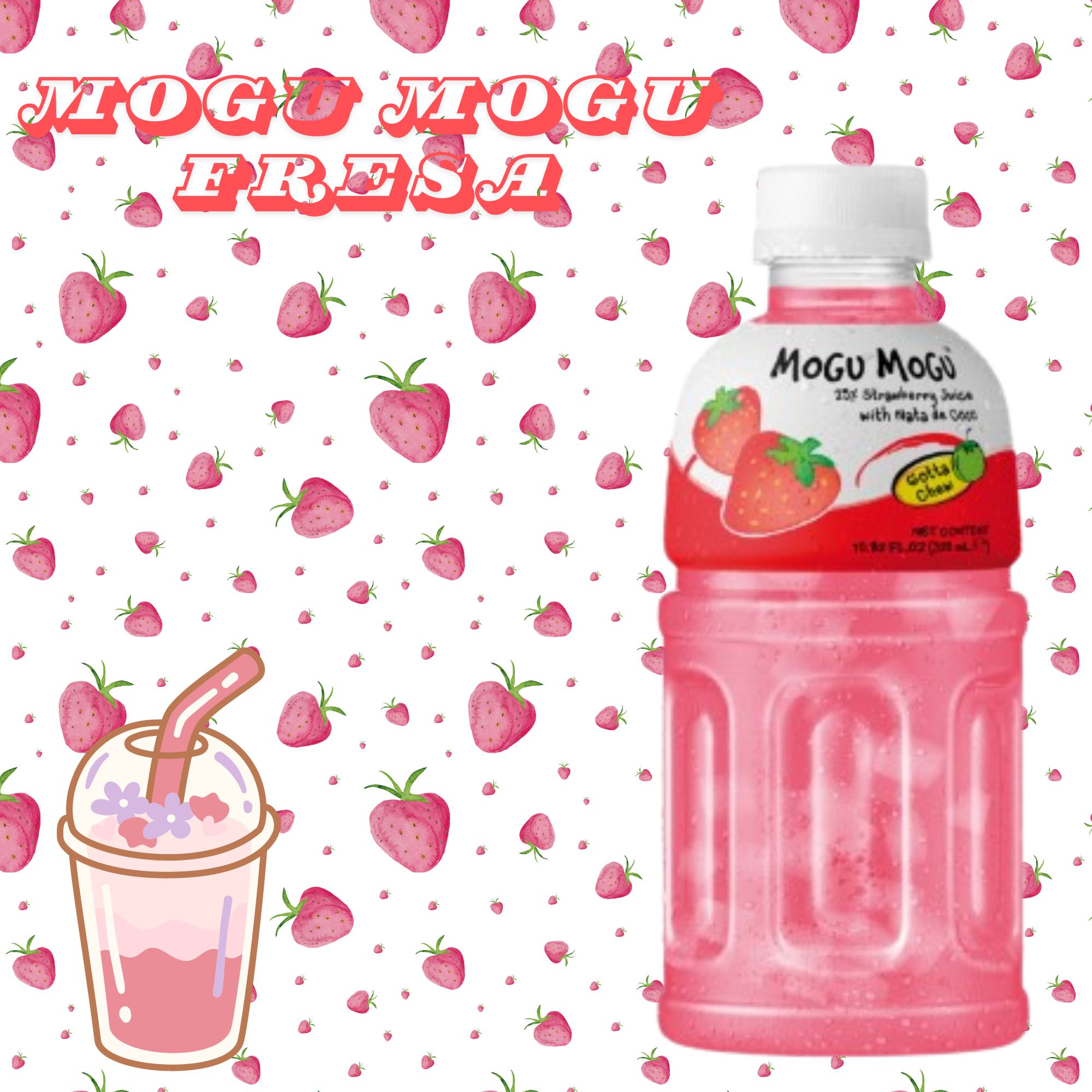 Bebida Japonesa Mogu Mogu Sabor Surtidos Con Nata De Coco 12 Piezas