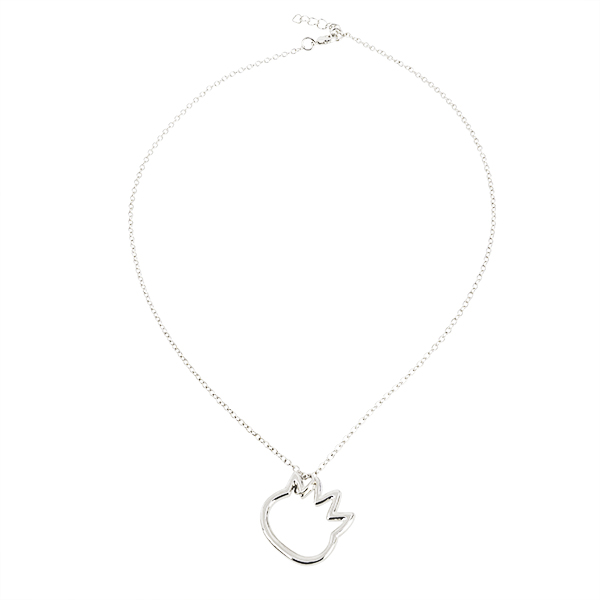 COLLAR SILUETA BADTZ-MARU HK AND FRIENDS NIQUELADO.