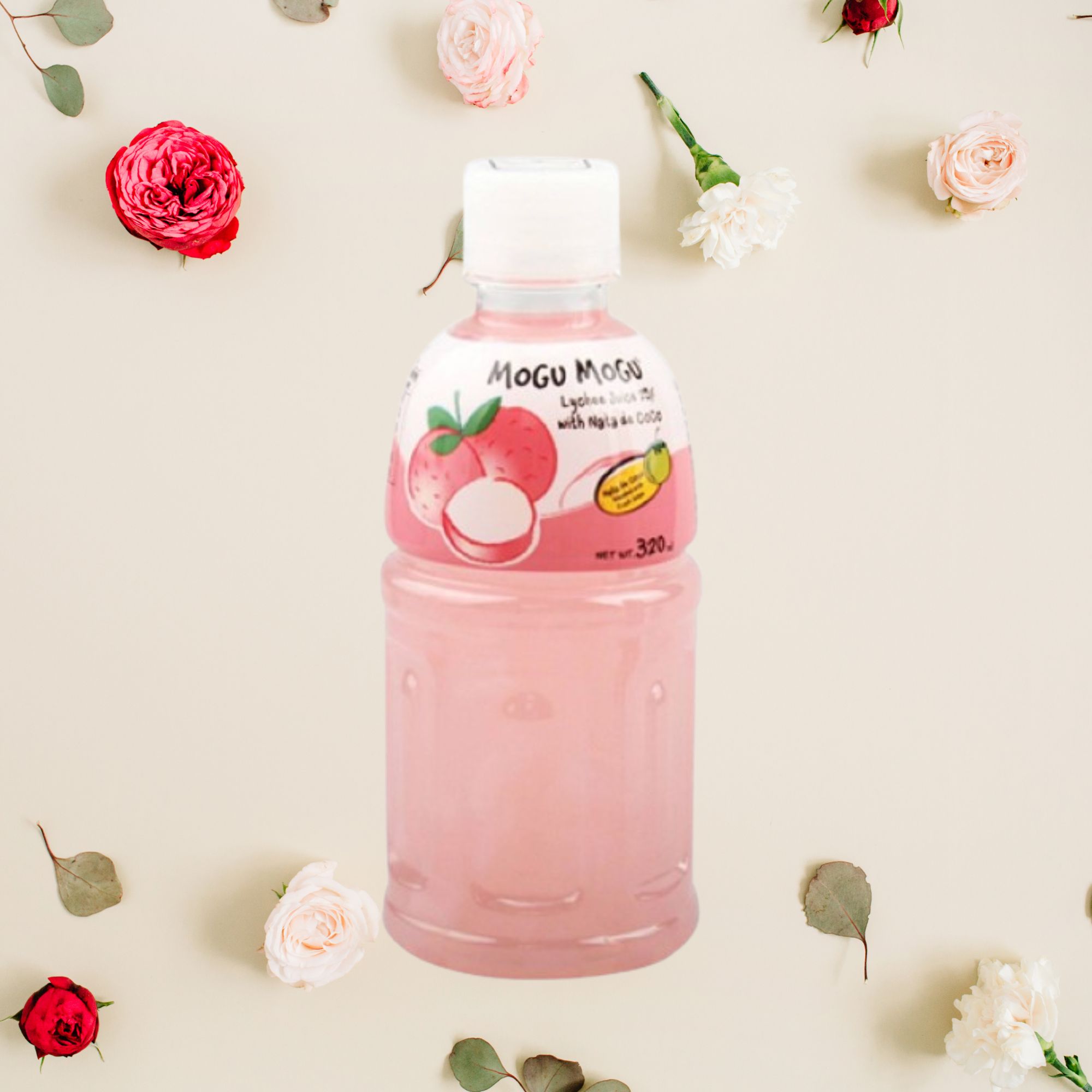 Bebida Japonesa Mogu Mogu De Lychee Con Nata De Coco 24pz.