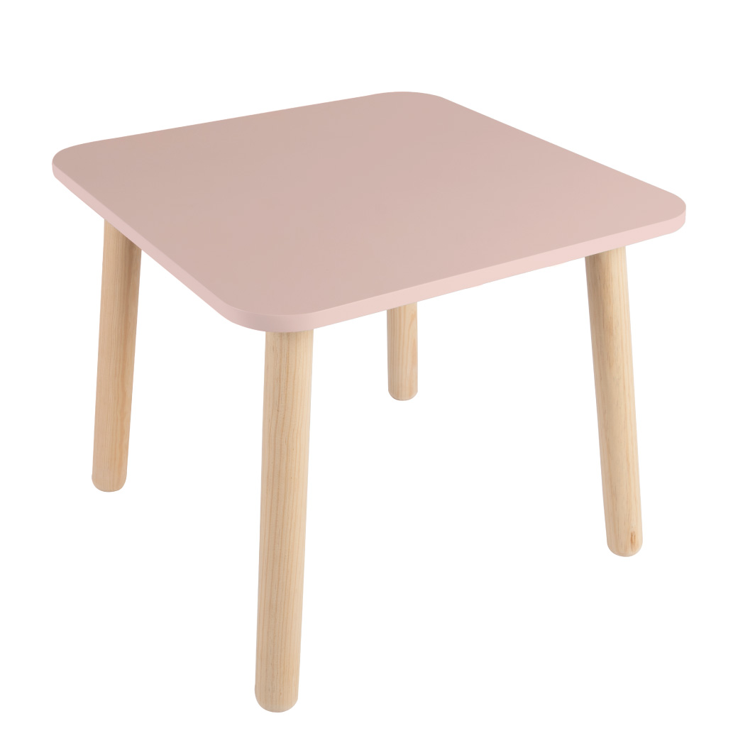 Juego de Comedor Infantil – Mesa Cuadrada y 2 Sillas - Niños y Niñas – Duduk.