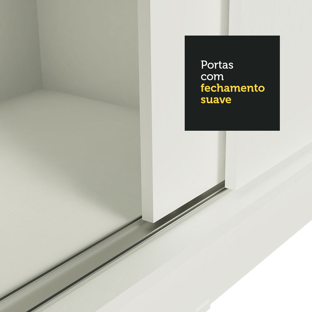 Ropero Closet Reno Madesa con 3 Puertas Corredizas Blanco.