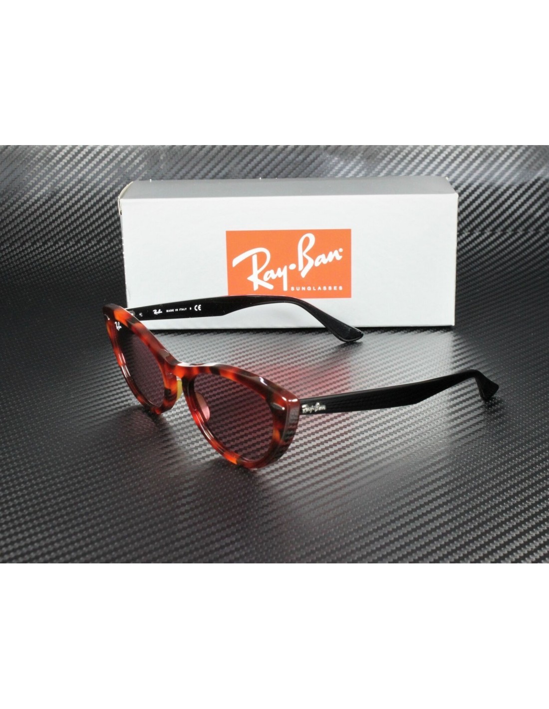 Lentes de sol Ray Ban Rb4314n 1249/U0 Nina Havana Morado Negro