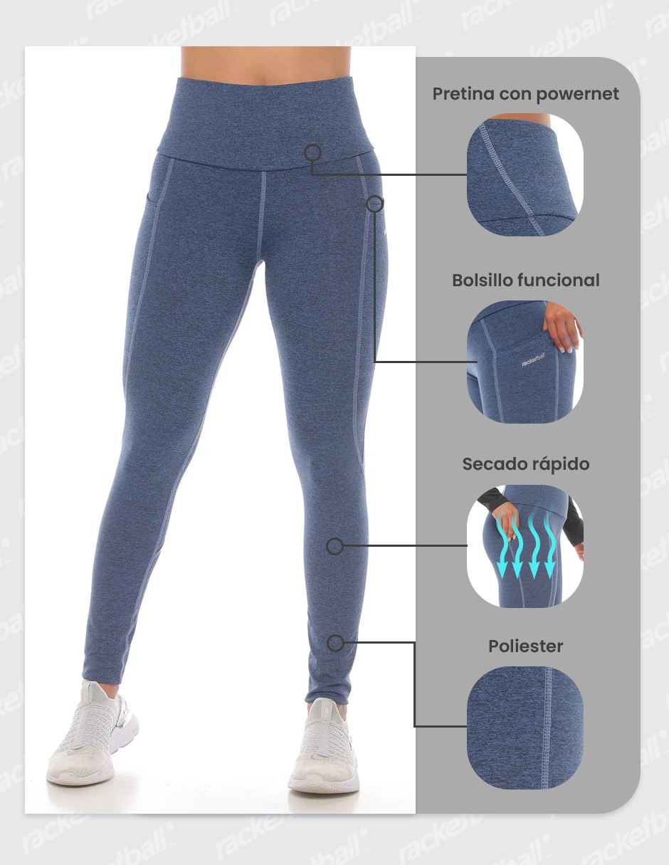 Licra Deportiva Mujer con Secado Rápido y Diseño Elegante RA42612AZHO