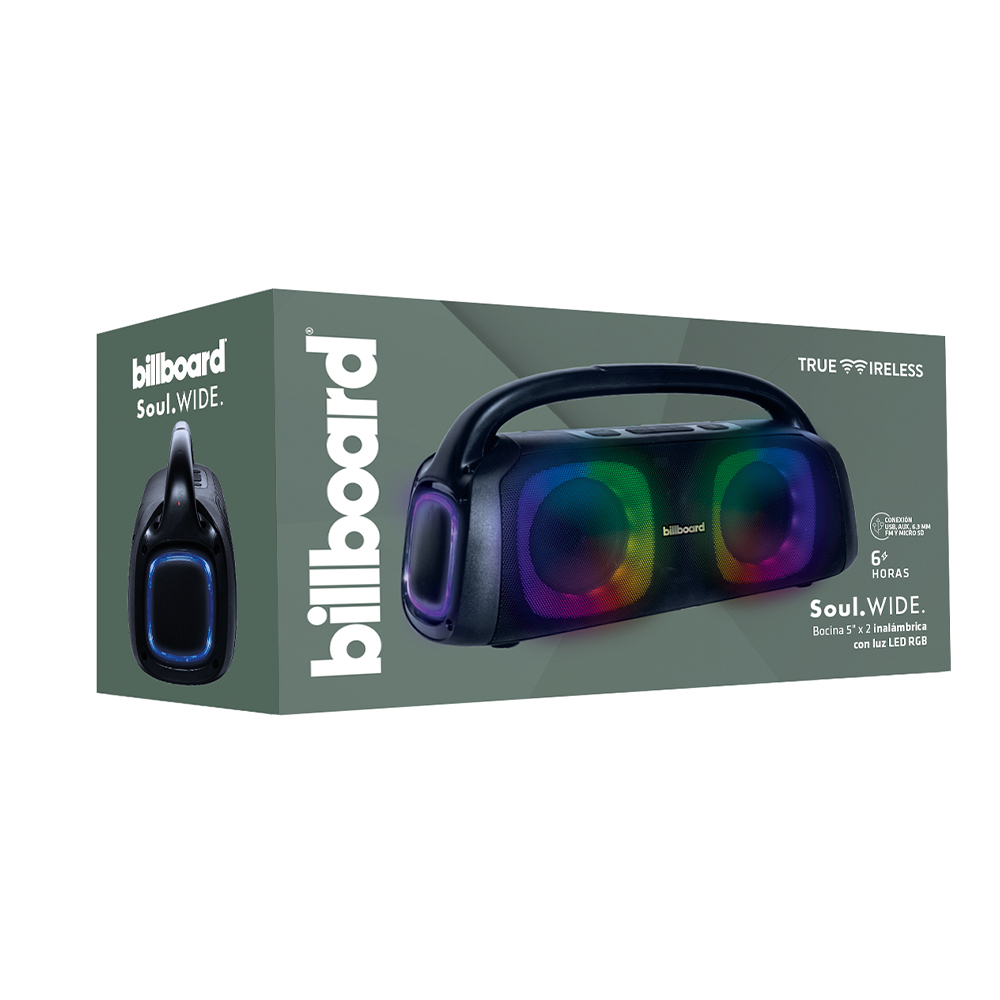 Bocina Inalámbrica Soul Wide Billboard Con Luz Led