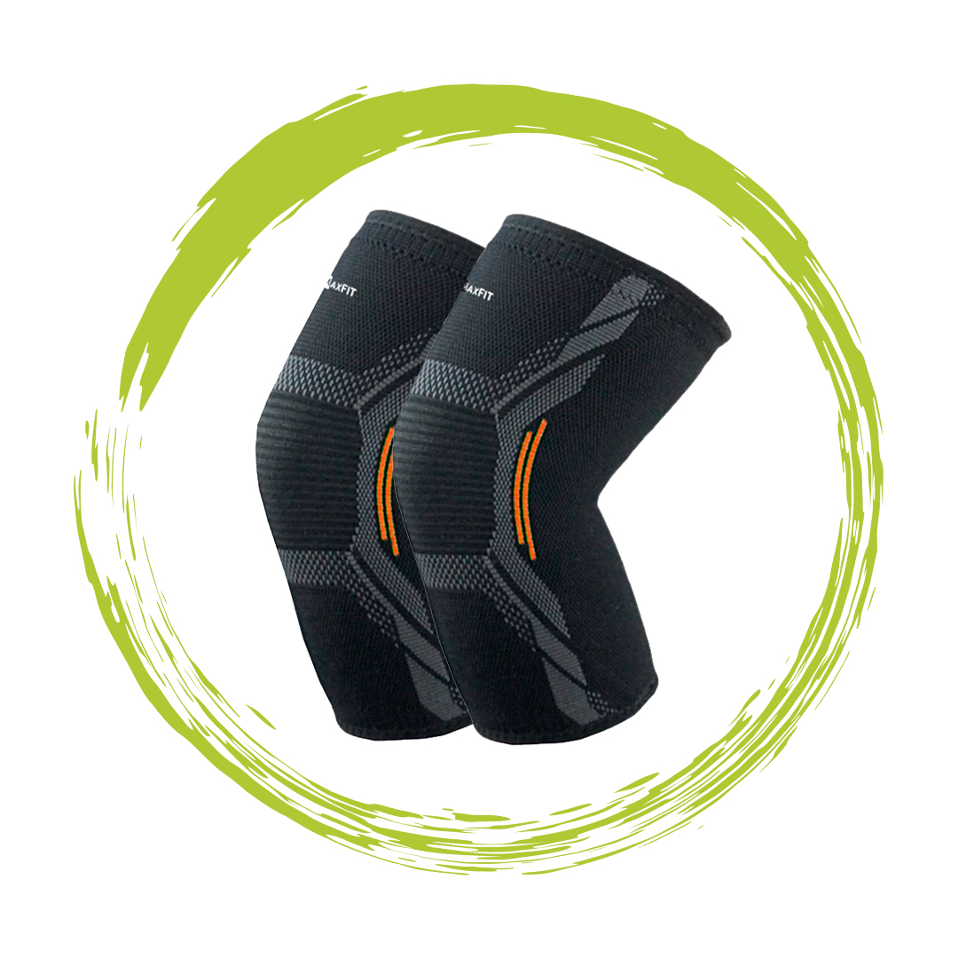 Rodilleras deportivas de compresión marca MAXFIT, para Gimnasia, Crossfit, Correr, Modelo HX909.