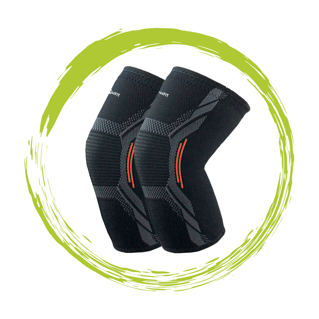 Rodilleras deportivas de compresión marca MAXFIT, para Gimnasia, Crossfit, Correr, Modelo HX909.