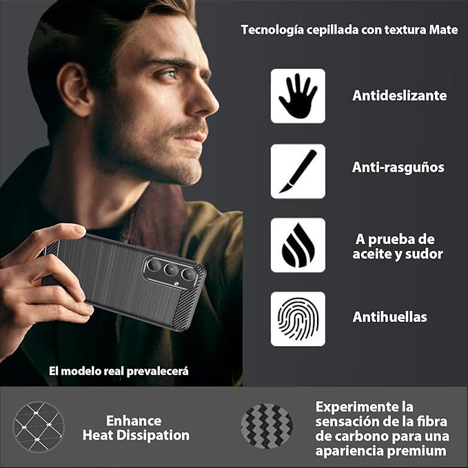 USDILU LS Case for Samsung Galaxy A55 5G Funda Uso Rudo Protector TPU Suave Durable Silicon Cover Carcasa.