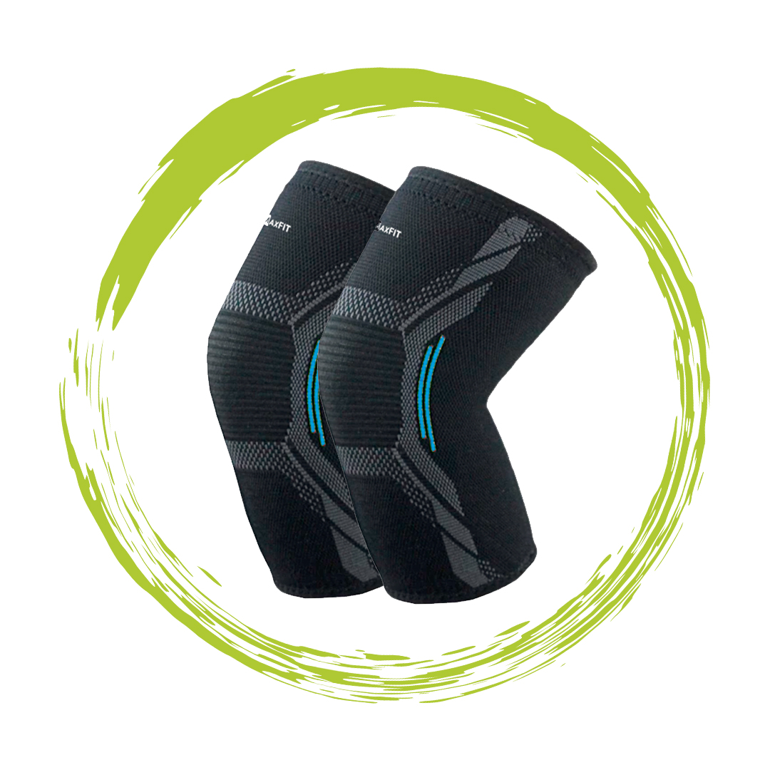 Rodilleras deportivas de compresión marca MAXFIT, para Gimnasia, Crossfit, Correr, Modelo HX909.