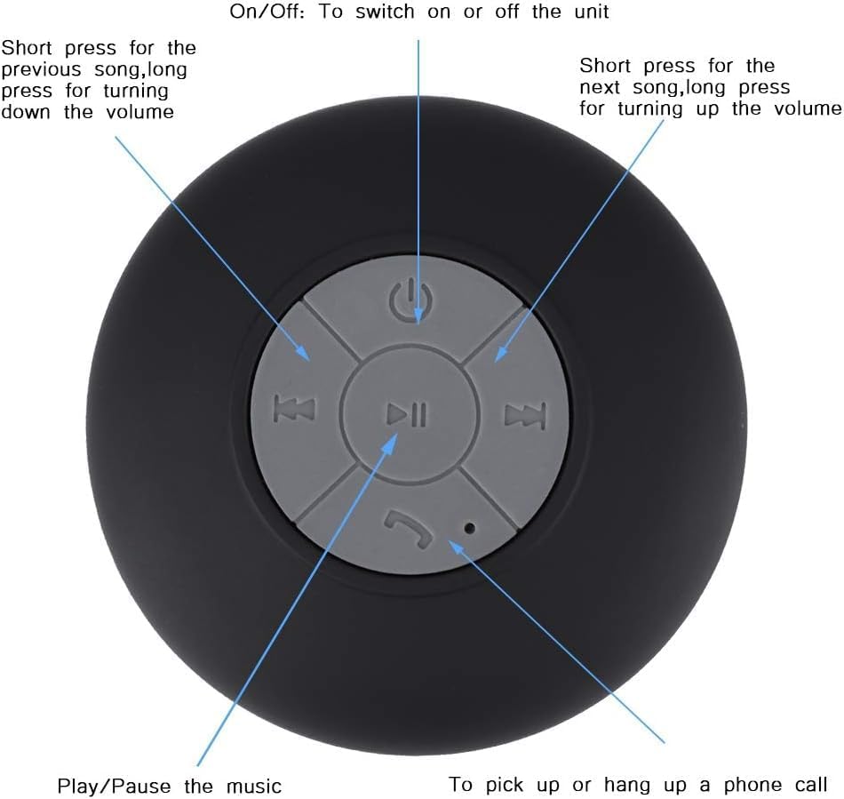 Bocina Bluetooth Regadera Contra Agua Llamadas Recargable.