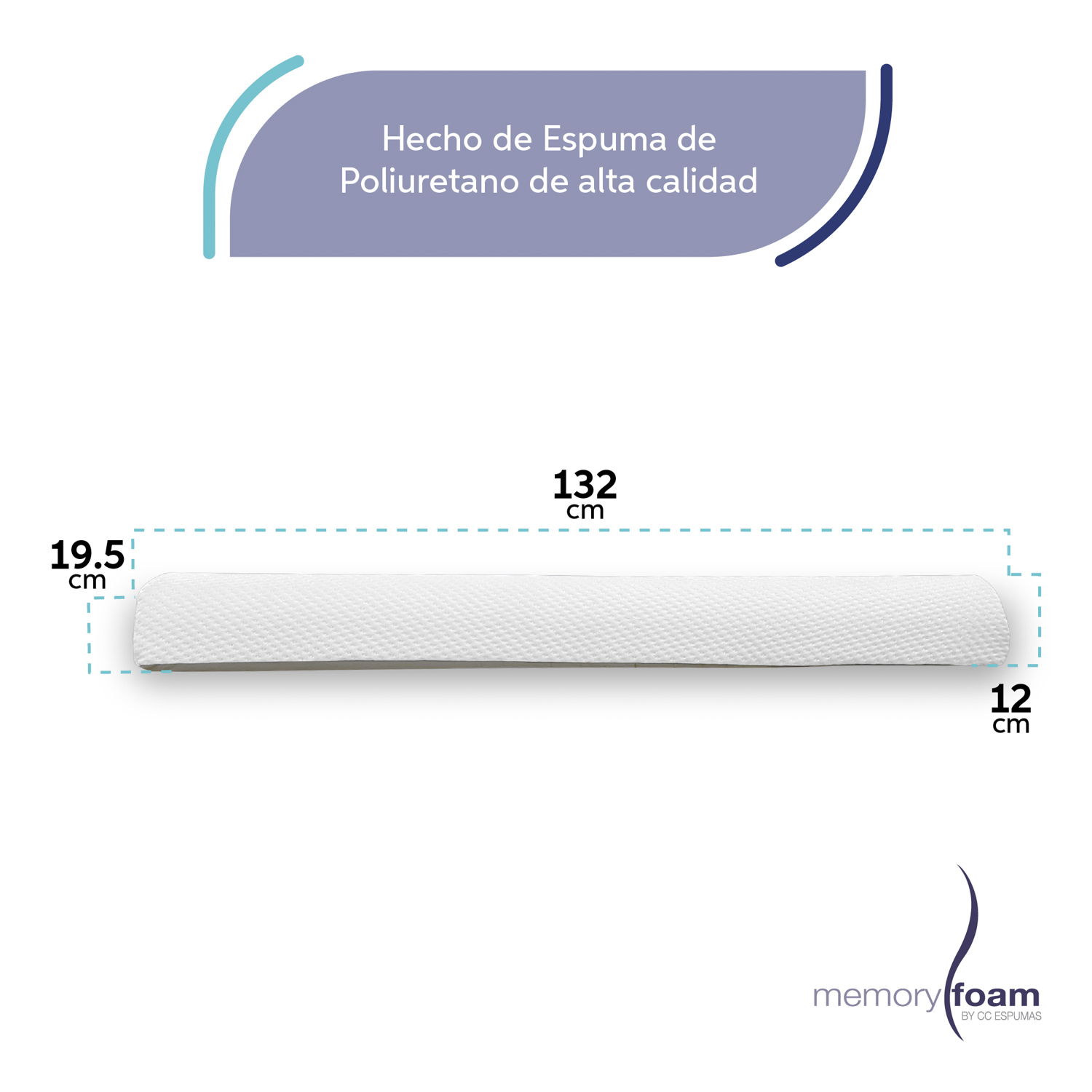 MEMORY FOAM Barandal Para Cama Niños – Cómodo y Seguro 1 pieza - 130 x 19 x 11 cm .