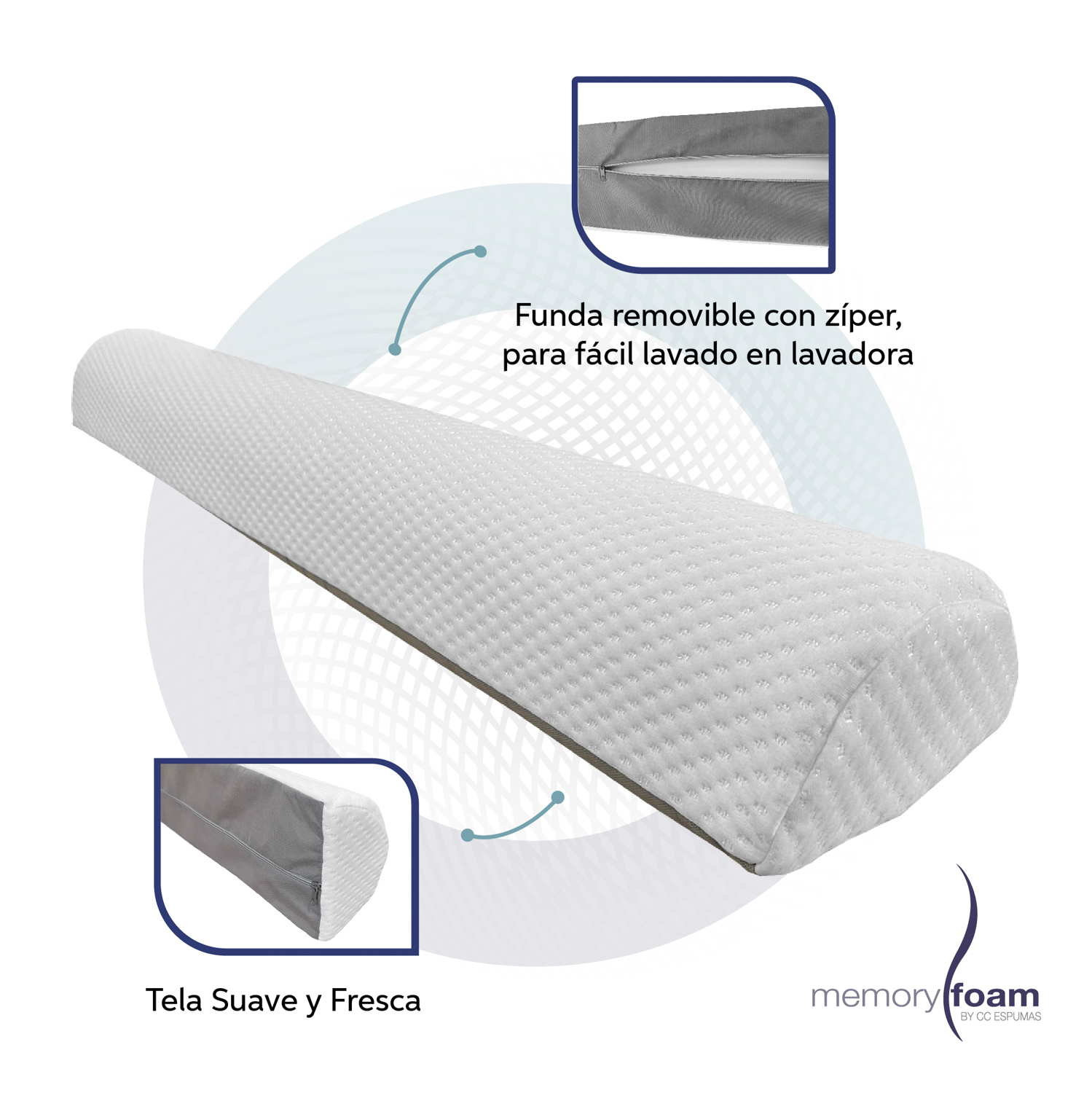 MEMORY FOAM Barandal Para Cama Niños – Cómodo y Seguro 1 pieza - 130 x 19 x 11 cm .