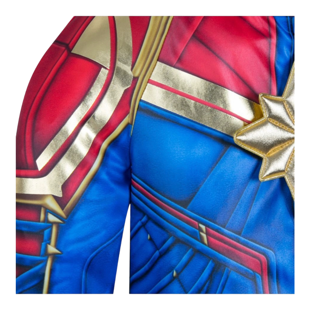 Disfraz Traje Capitana Marvel Original 2 Pzas Infantil Colsplay Talla 4 años.