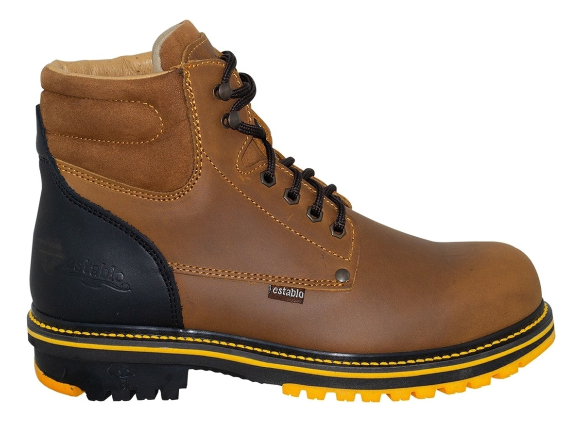 Bota De Trabajo Industrial Establo Modelo 509 Para Caballero Color Mango.