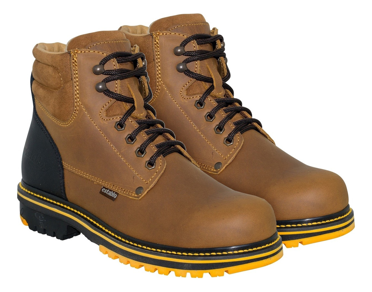 Bota De Trabajo Industrial Establo Modelo 509 Para Caballero Color Mango