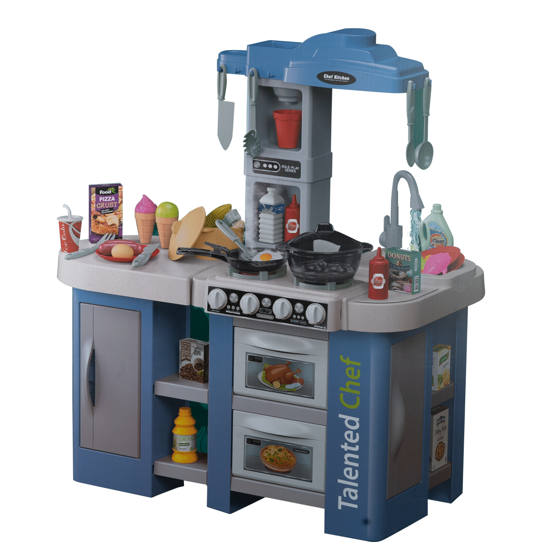 Cocinita Talented Chef 922-126 Azul con Luz y Sonido 72 pz.