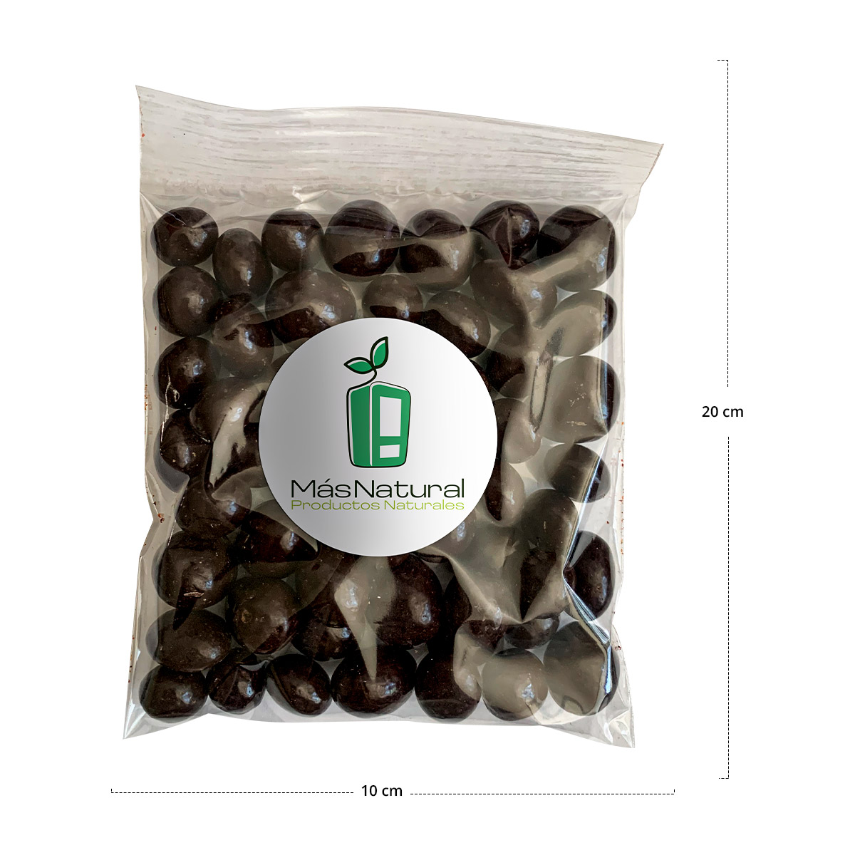 Café cubierto de chocolate semiamargo sin azúcar set de bolsas individuales Más Natural