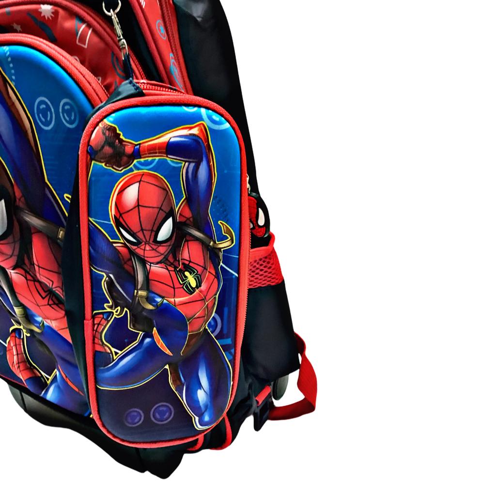 Mochila 3D, Carrito Desmontable, 3 En 1, Lonchera Térmica, Estuche, Niños, Paw Patrol, Spiderman, Dragon Ball, Sonic, Capitán América