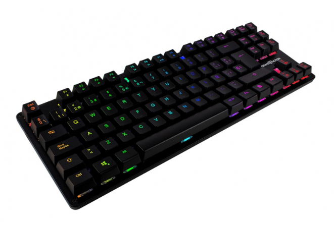 Teclado Mecanico Tkl Game Factor Rgb Usb Negro Switch Red Kbg500 Rd