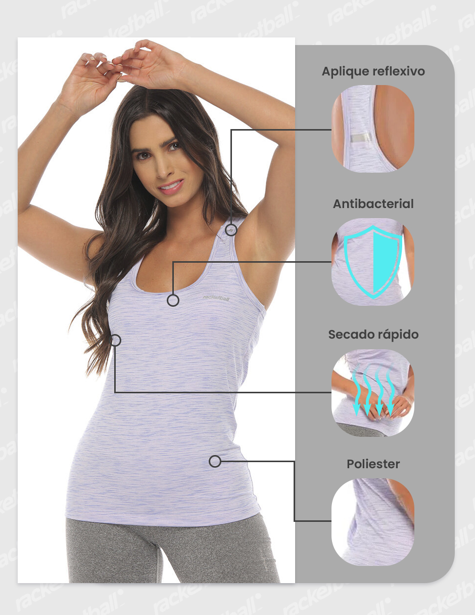 Blusa Deportiva Mujer Moderna Ajustada para Entrenamientos RA97335LIJA