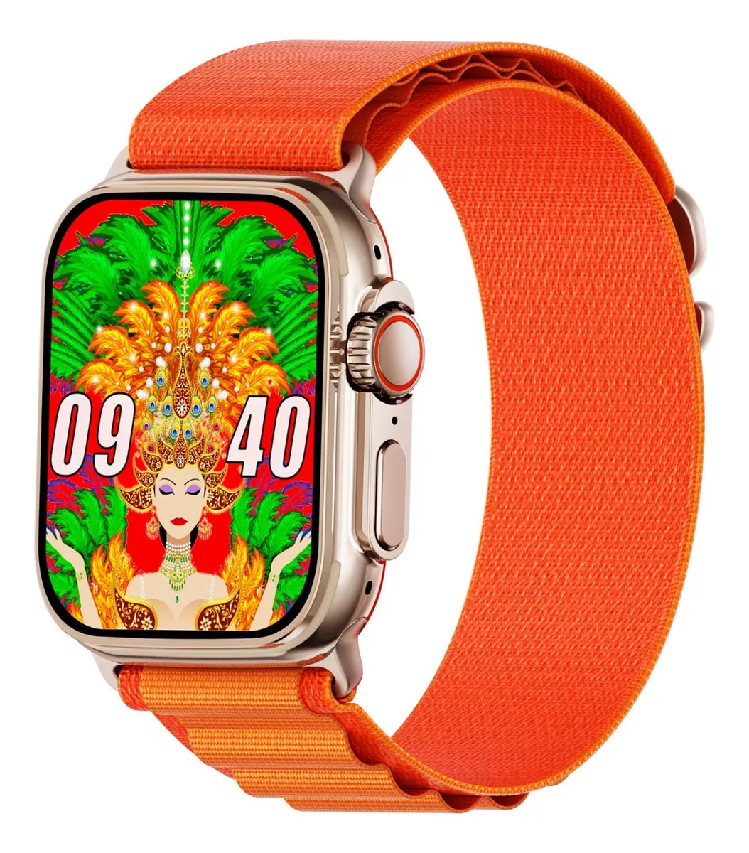 Smart Watch Reloj Inteligente W69 Mini Brujula Nfc 2gb Rom Fralugio NARANJA .