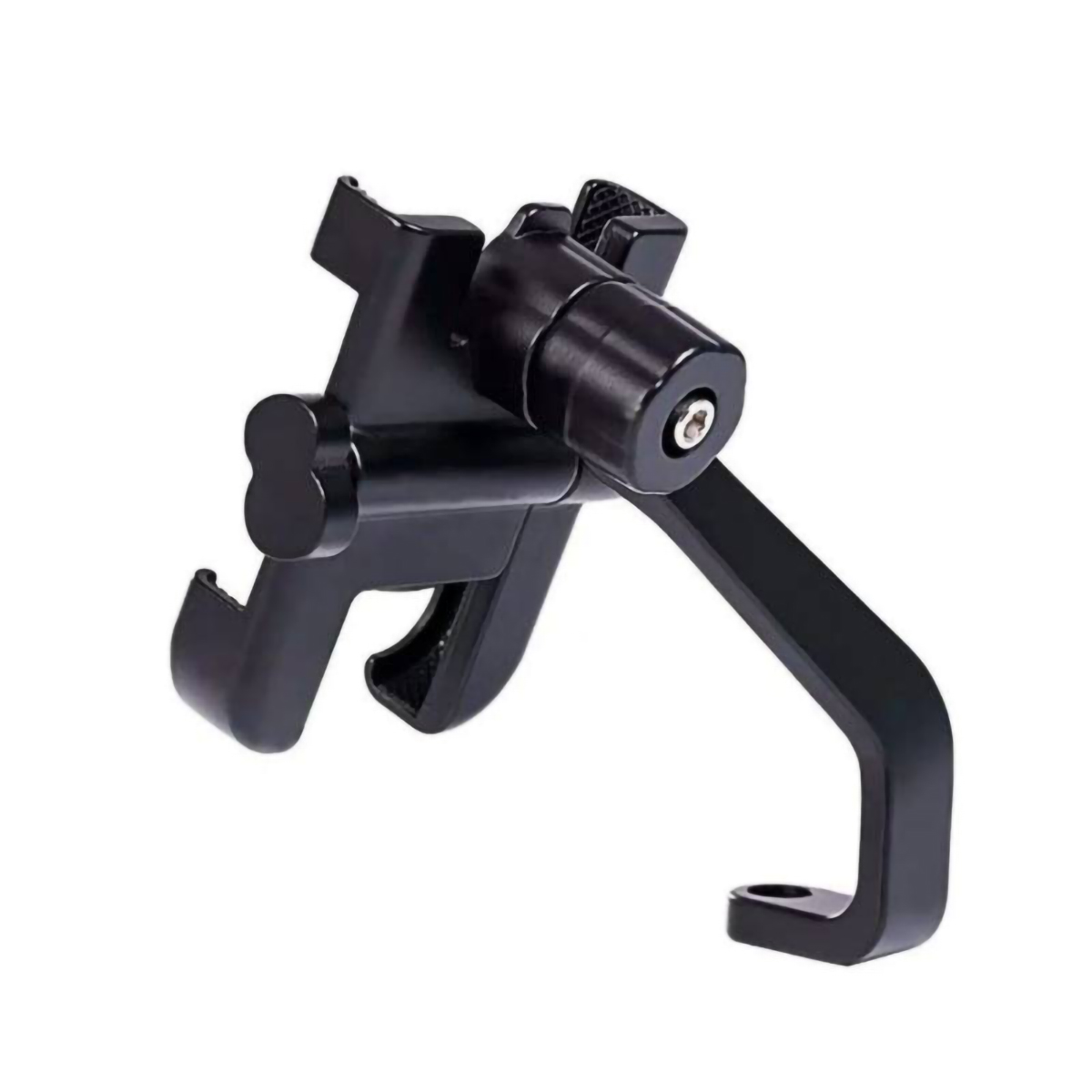 Soporte Expandible Lateral Metálico Celular Espejo Motocicleta Negro.