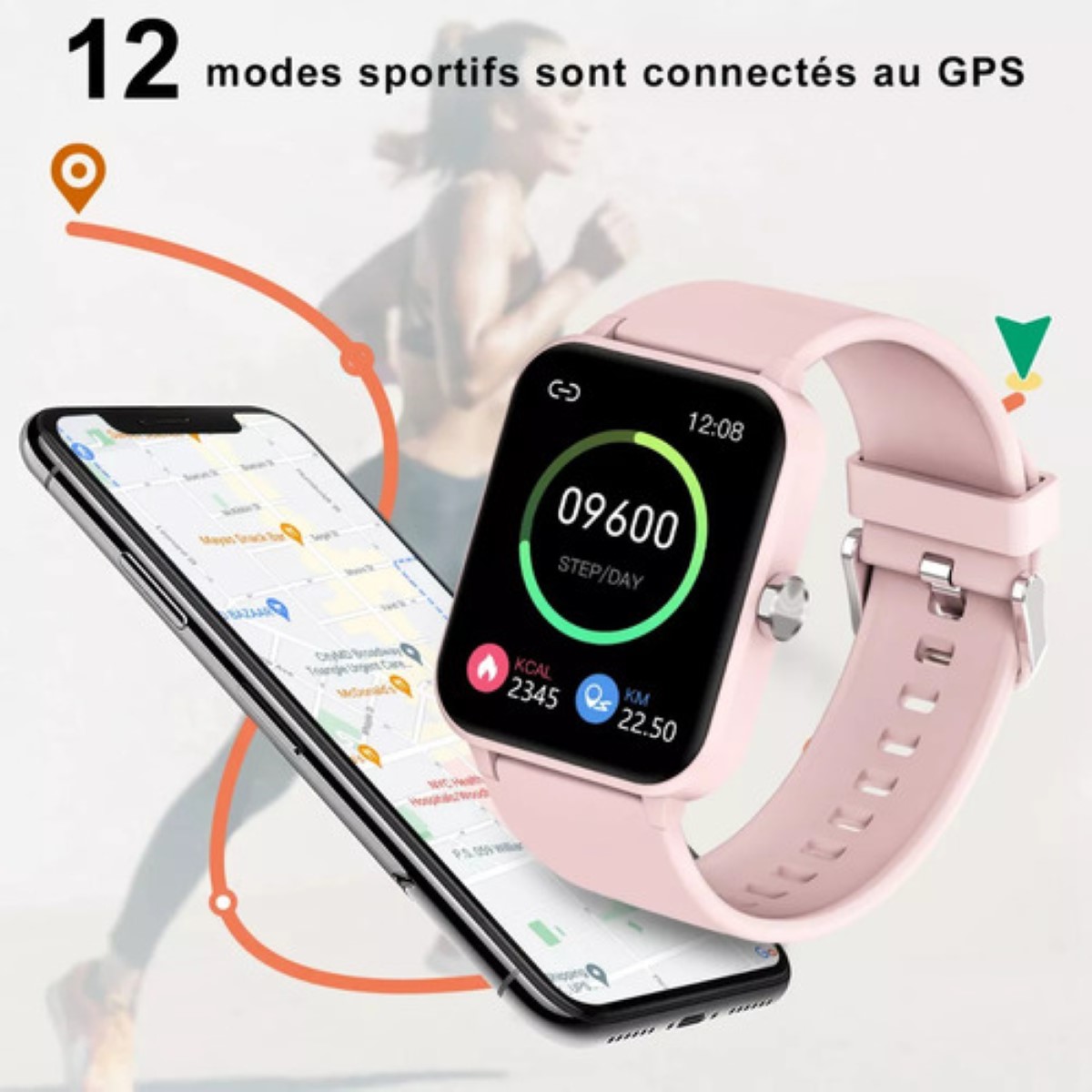 Smartwatch Bluetooth Llamada ,reloj Inteligente rosa
