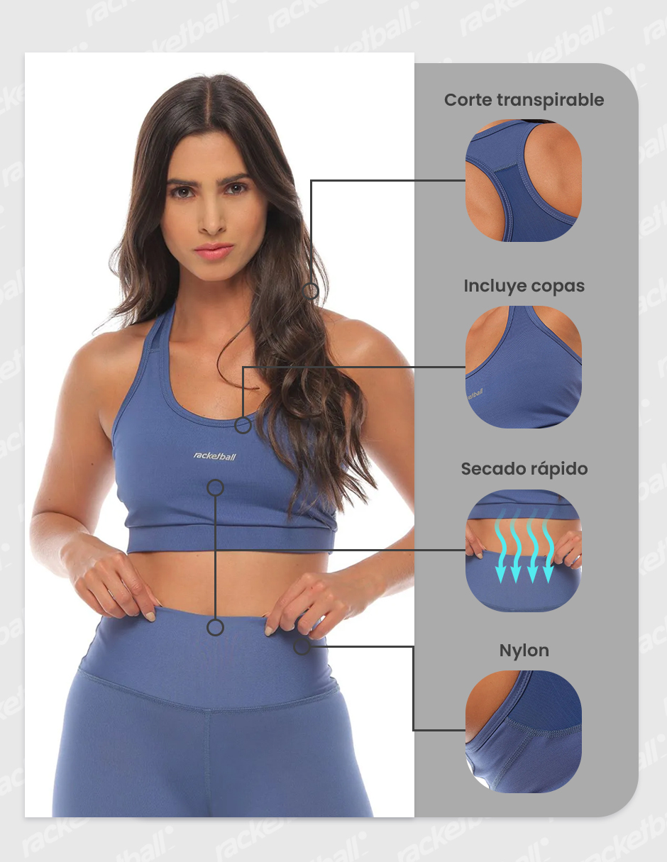 Top Deportivo Mujer con Soporte Alto y Copas Removibles RA97336AZ