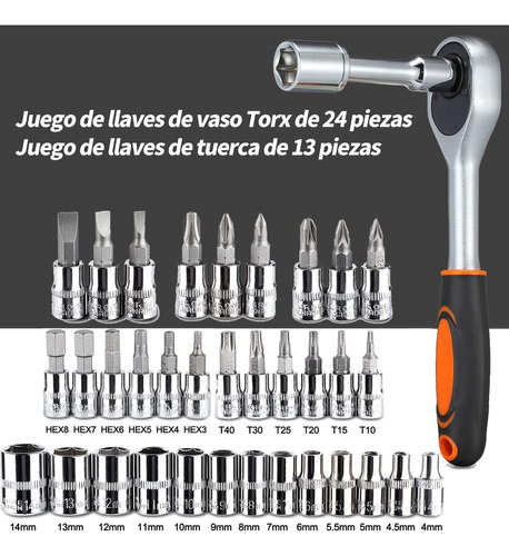 Juego De Herramientas Mecánicas 46 Piezas Color Negro Remate RM-46pcs-Blcak