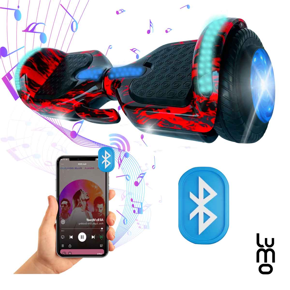 Hoverboard Skate Patineta Electrica Bluetooth Luces Led.