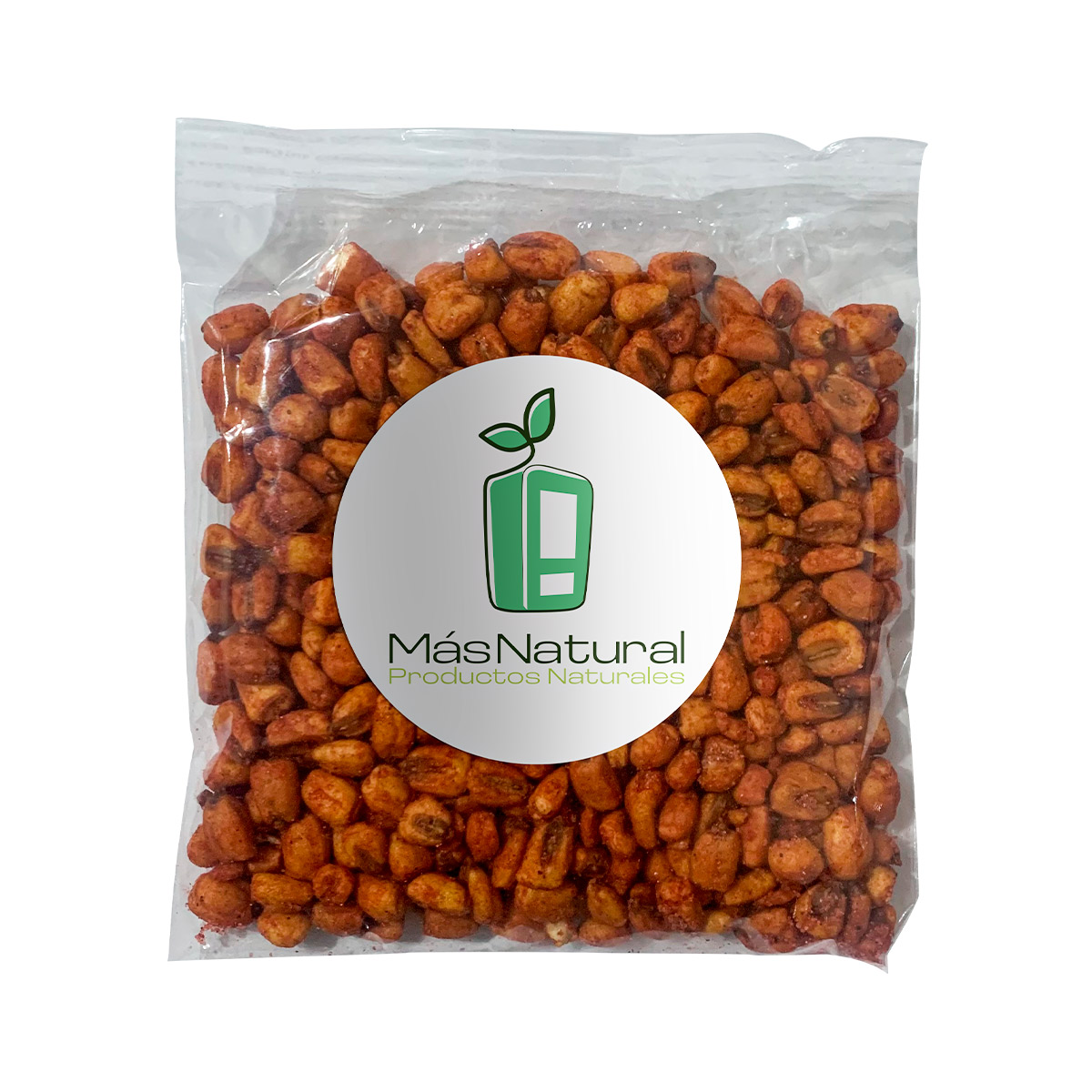 Granos de elote Horneados sabor Chile Piquín sin gluten set bolsas individuales MÁS NATURAL 