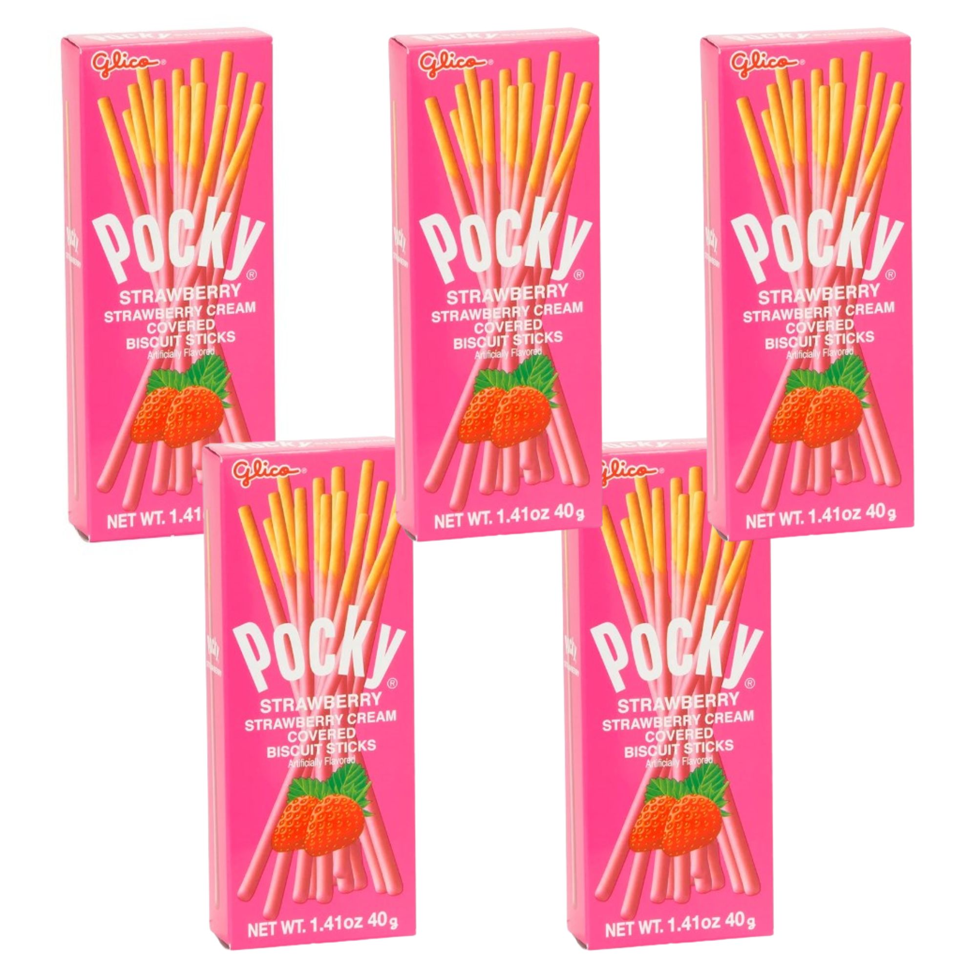 Comida Japonesa Galleta Biscuit Sticks Pocky Fresa 40g 5 Piezas