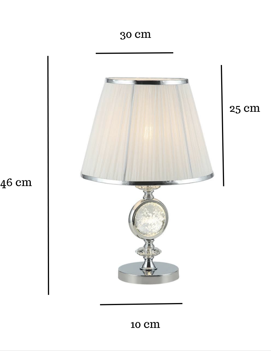 Lampara De Mesa Plateada