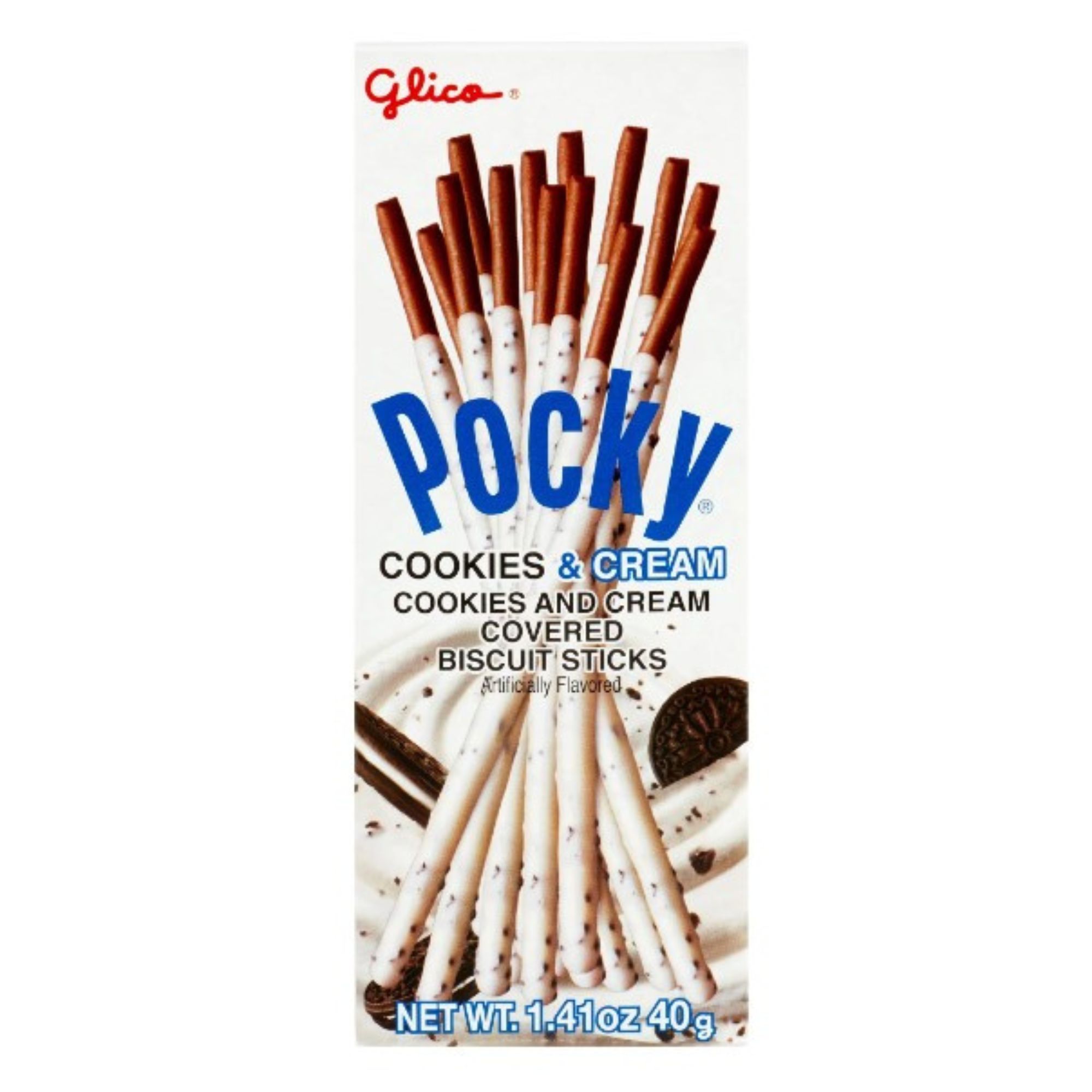 Comida Japonesa Galleta Pocky Cookies & Cream 40g 10 Piezas
