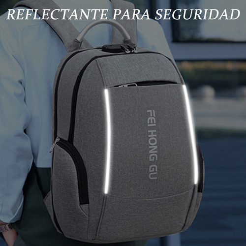 Mochila Antirrobo De Gran Capacidad Con Cargador Usb Mochila Con Candado Reforzada