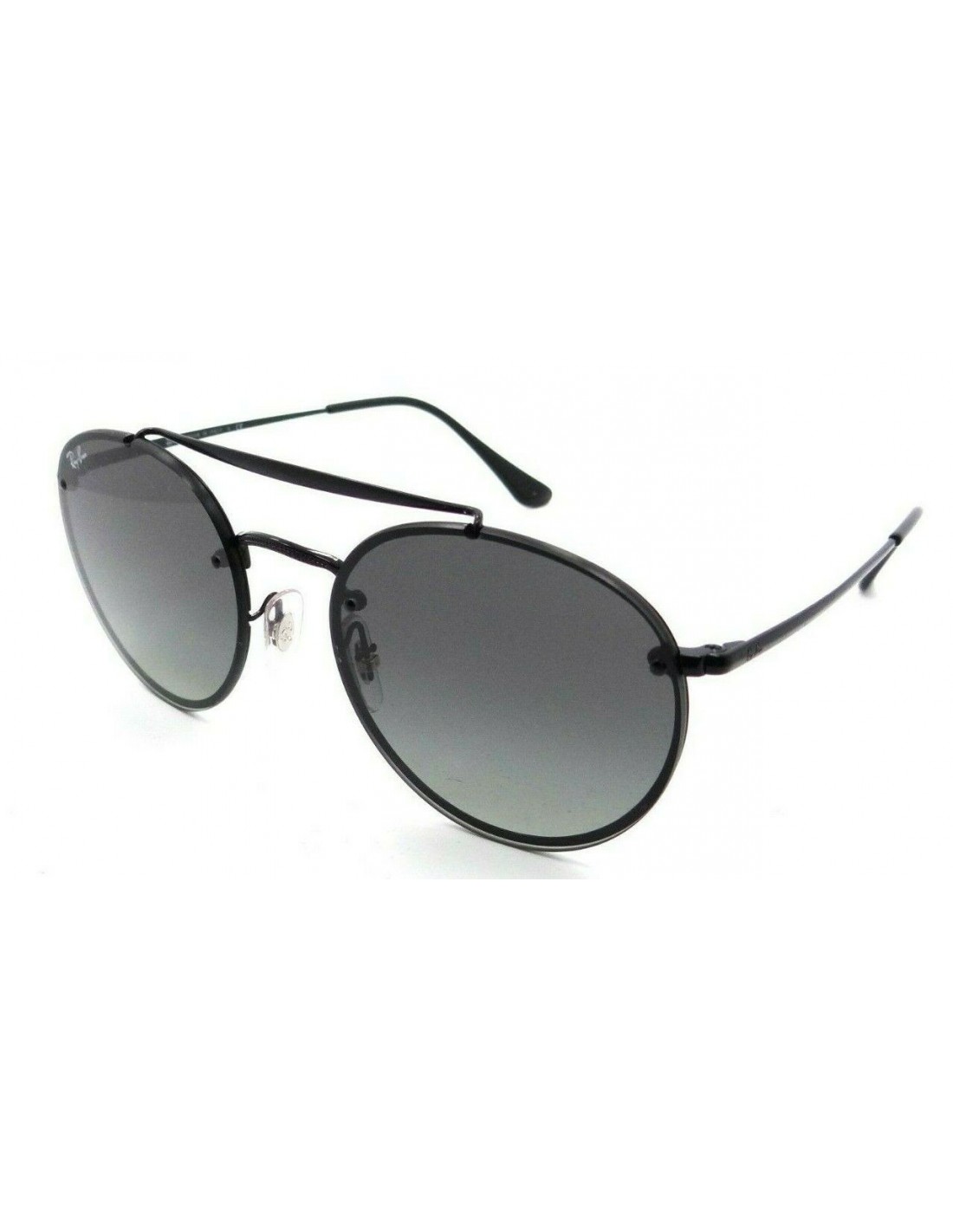 Lentes de Ray Ban Rb3614n 148/11 Round Double Bridge Blaze Negro Gris ...