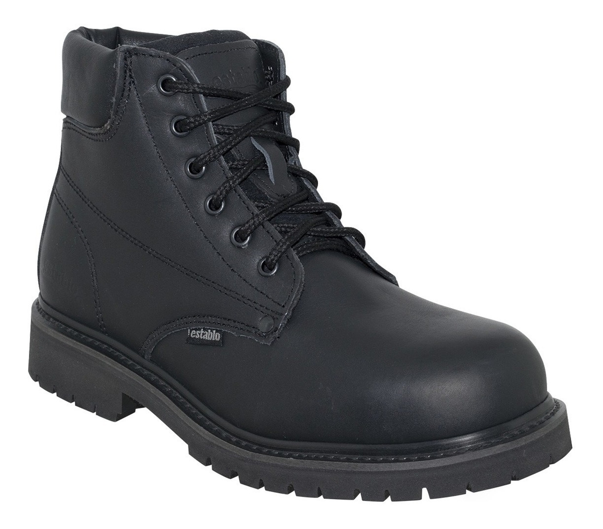 Bota Industrial De Trabajo Con Casquillo Establo Modelo 548 Color Negro.